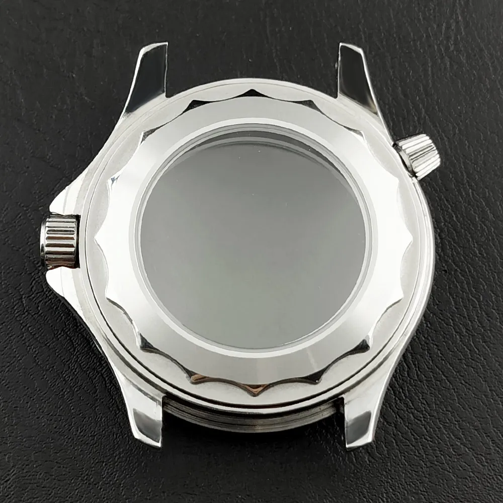 Men's 42mm Mechanical Watch Case with Luminous Dial and Assembled Parts