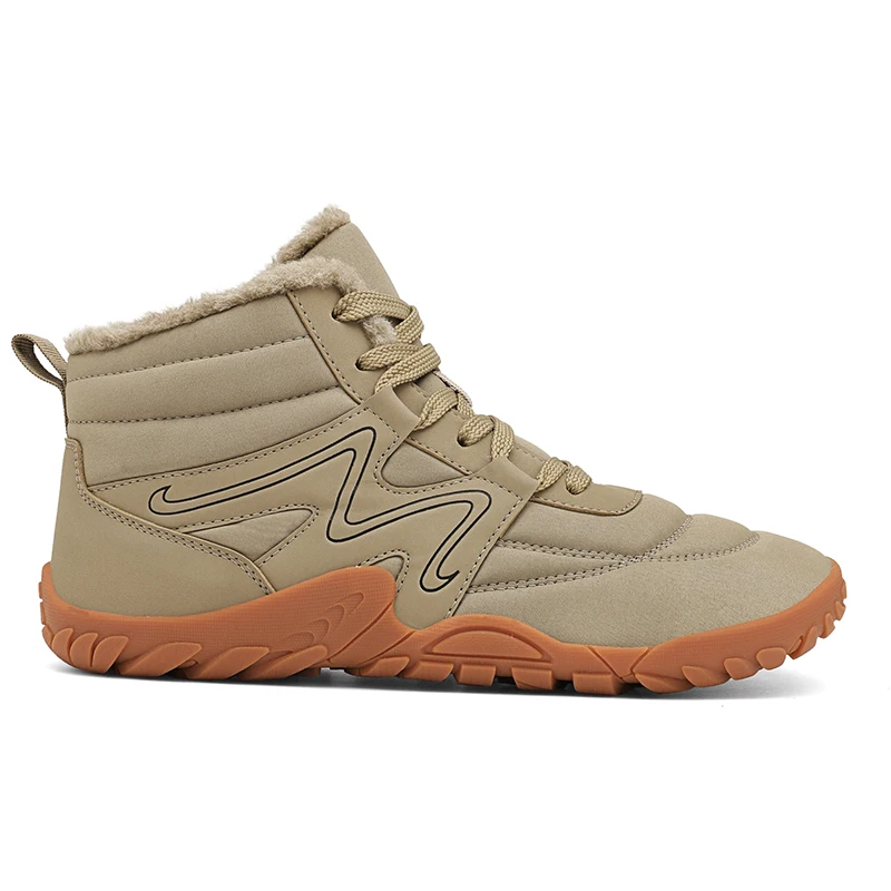 New Winter Boots For Men Snow BareFoot Outdoor Non-slip Warm Fur Casual Sneakers Plus Size Lightweight Ankle Boots Hiking Shoes