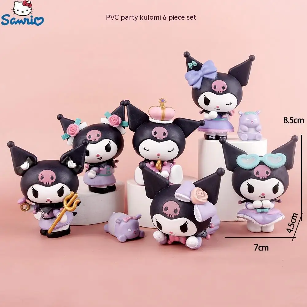 8.5Cm Sanrio Kulomi Festa Di Compleanno Blind Box Figure Ornaments Capsule Egg Claw Machine Trendy Cake Decoration Mystery Box Gift