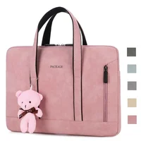 Sac pour ordinateur portable en PU de marque antichoc 13,14,15.6,16 pouces, étui pour sac à main pour femme pour MacBook Air Pro ordinateur portable PC 2