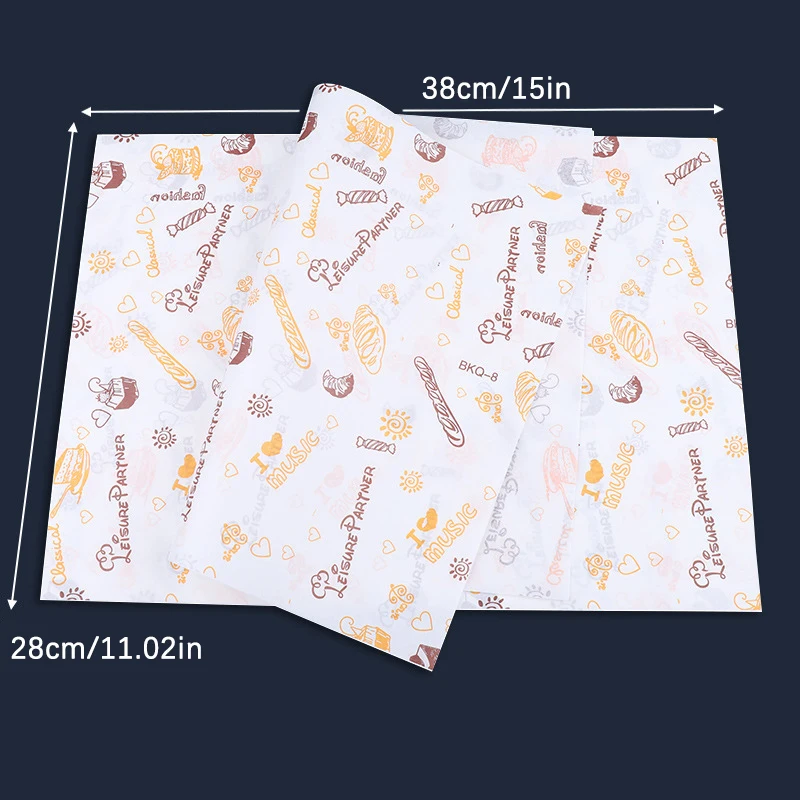 50 Sheets Greaseproof Deli Paper, Non-Stick Sandwich Wrapping Paper, Oil-Proof Baking P... - SKU NSSW1547 - UGI Packaging