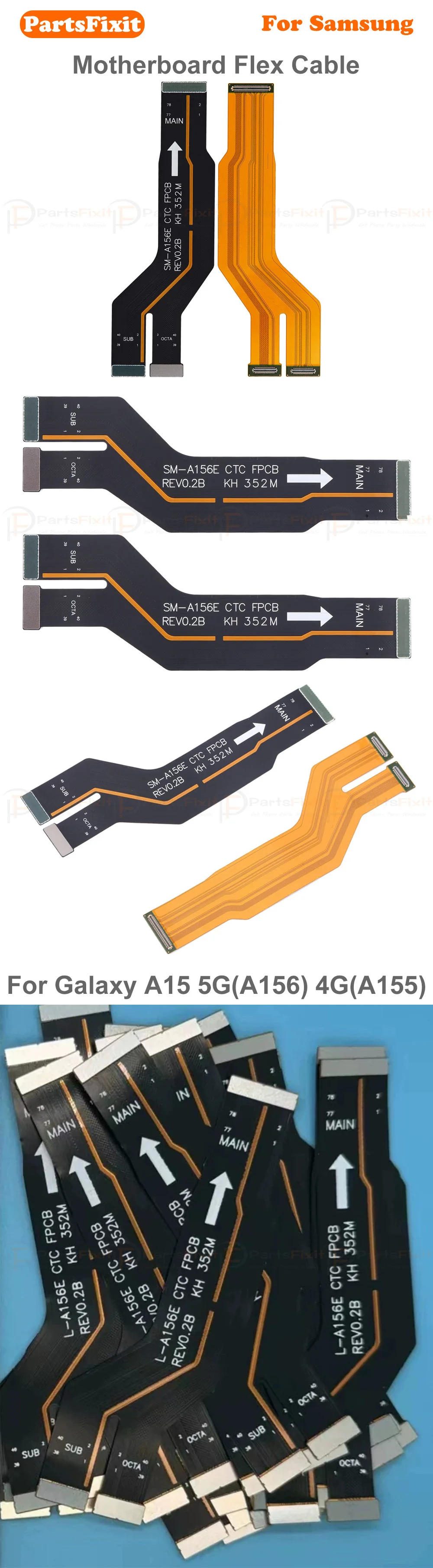Original Motherboard Connector Flex Cable For Samsung Galaxy A15 4G A155 A15 5G A156 Main Flex Cable Replacement Sc1b90b1d51ee4004961bdd77ee95ab8b6