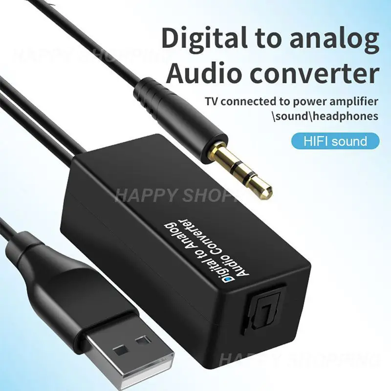 

Audio Adapter 3.5mm Resistant To Bending Plug And Play Wear-resistant Dac Digital To Coaxial Analog D15 Usb Adapter Jack