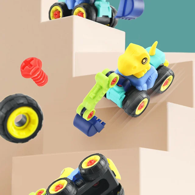 Children Disassembly Construction Engineering Car Toy Building Toys Truck Dinosaur Disassembly Car Birthday Gifts for Boys JAN88 5