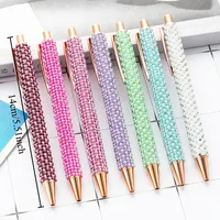 1Pcs Beads Ballpoint Pen Office Signing Pen Retractable Ballpoint Pen Business Pen Write Smoohtly Gift Pen 2