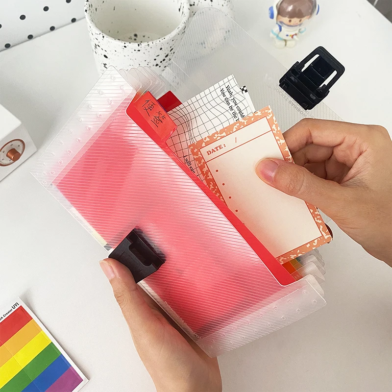 A6 Rainbow File Folder 13 Pockets Extension Wallet Bill Receipt File Sorting Organizer Office Storage Bag Folders Filing Product file folder file bag transparent folder