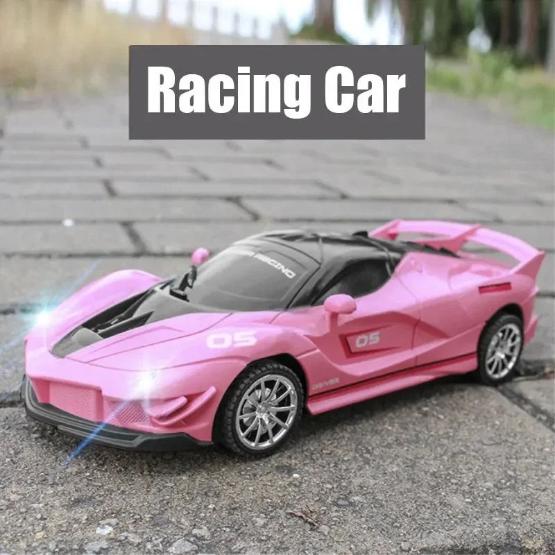 Rc Car Sports Cars 1/18 with Led Light Remote Control Drift Racing Sportscar Stunt High-Speed Electric Toys for Kids Boys 3