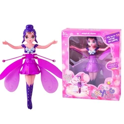 Magical Flying Fairy Dance Toy with Gesture Control and LED Lights - Ideal Gift (Purple)
