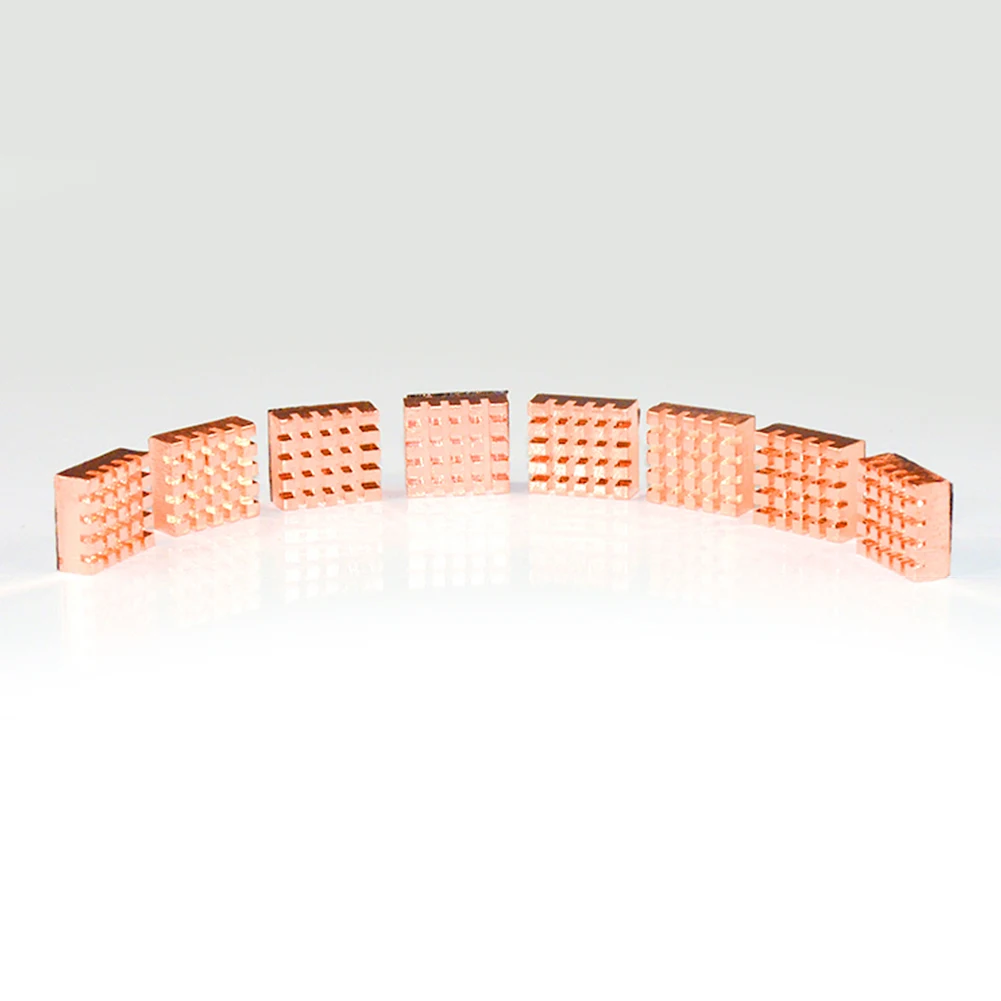 8Pcs Mini Laptop Graphics Card Computer Pure Copper Heatsink Cooler Heat Sink PC Graphics Card Memory Radiator