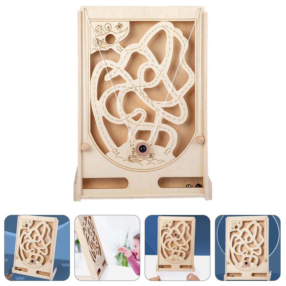 

Pinball Game Hand Eye Coordination Toys Marble Puzzle Desktop Maze Training Wooden Educational