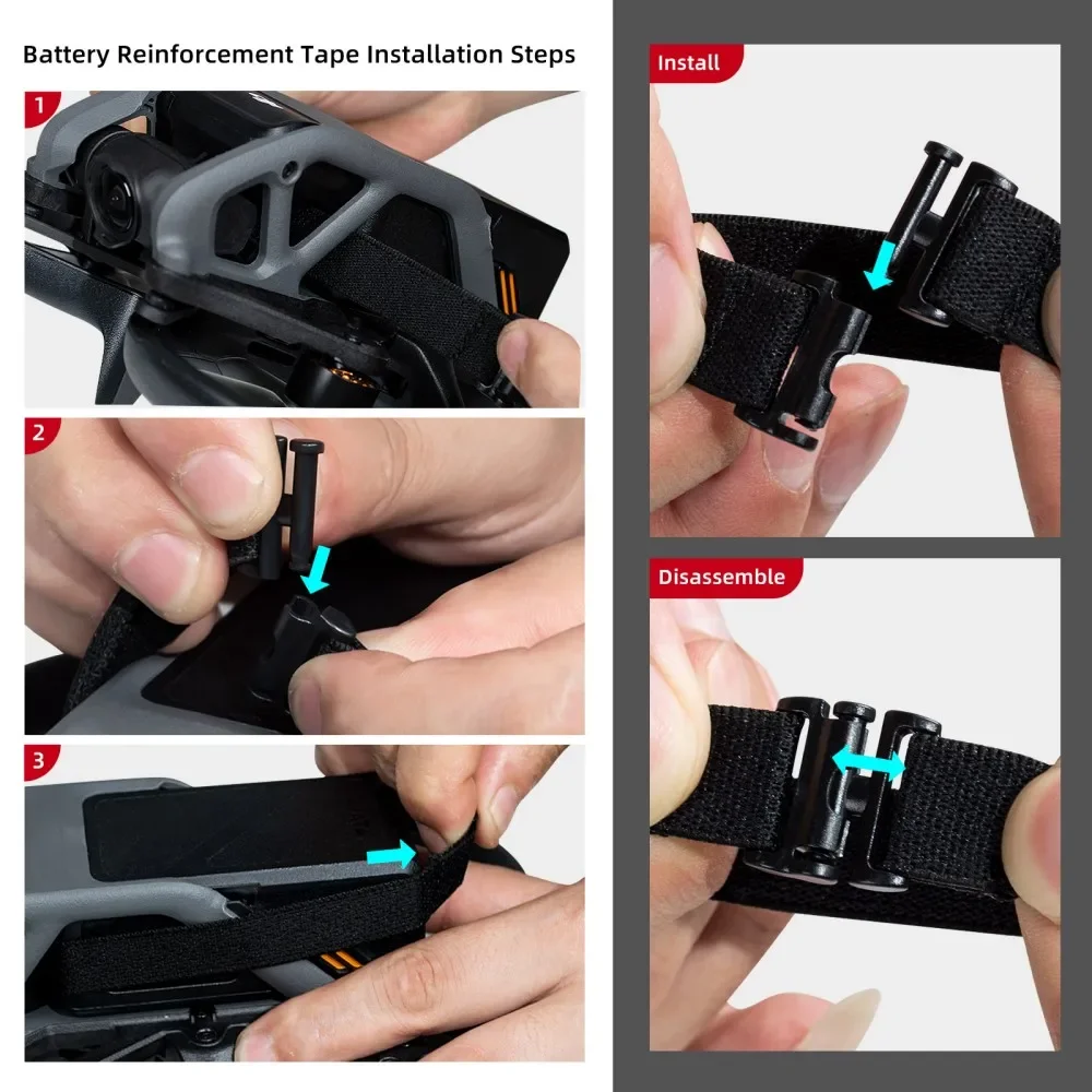 Sangle anti-détachement batterie DJI Avata - Ceinture renfort élastique