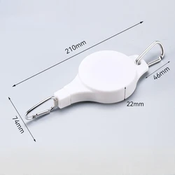 Retractable Plant Hanger with Easy Reach for Bird Cages, Feeders, and Planters (White)