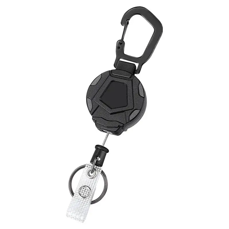 

Телескопический брелок для ключей, многоугольный брелок для ключей, тяжелый карабин, держатель для ключей с карабином