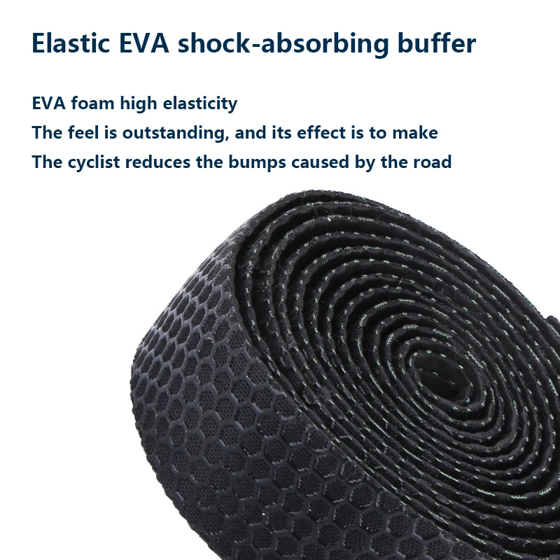 1Pair Bike Handlebar Tape Anti-slip Silicone EVA Shock Absorption