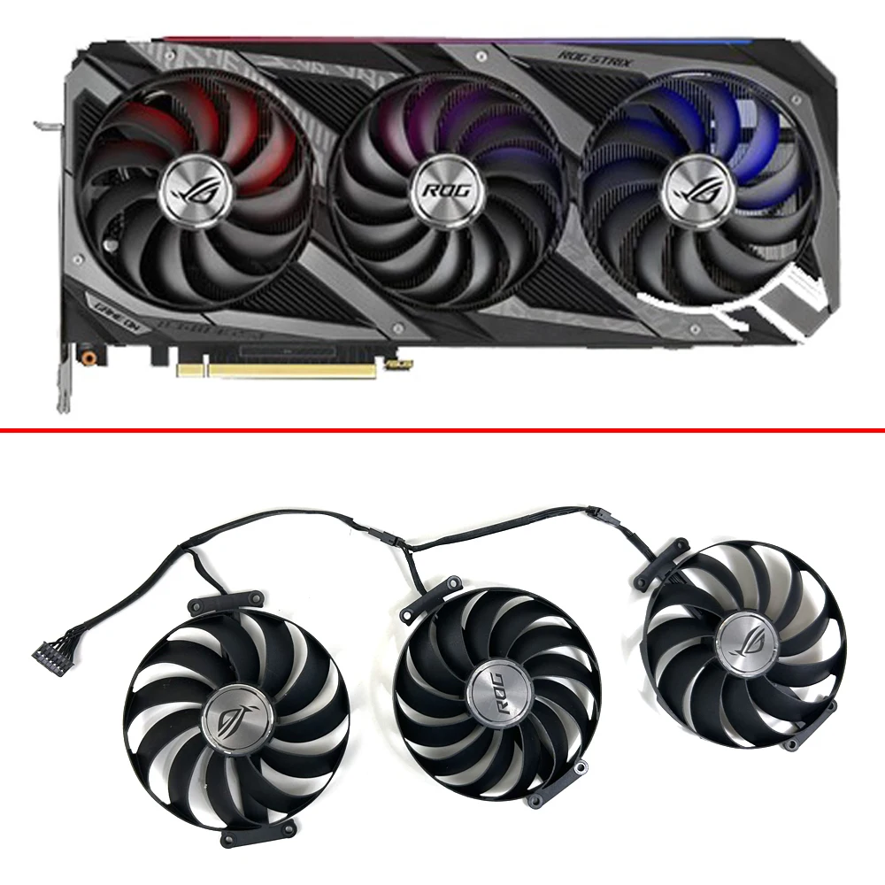 Ventola Di Raffreddamento 95Mm 7Pin Cf1010U12S T129215Su Rtx3090 3080 3070 Ventola Gpu Per Asus Rog Strix Rtx 3060 3070 3080 Ti 3090 Gaming