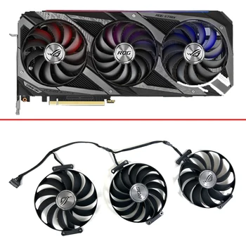 ASUS Rog Strix RTX 3060 3070 3080 Ti 3090 게임용 냉각 팬, RTX3090 3080 3070 GPU 팬, 95mm, 7 핀, CF1010U12S, T129215SU