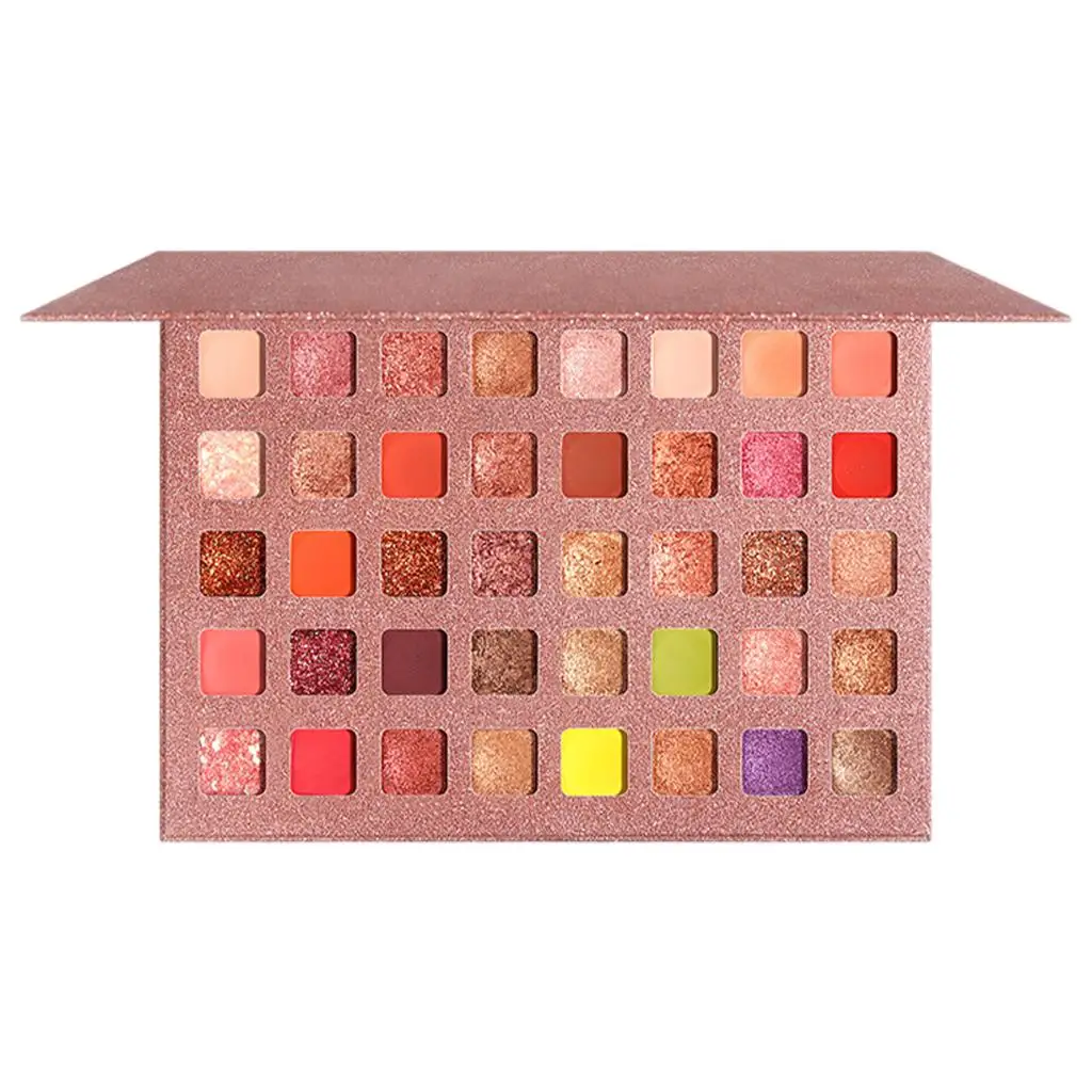 40 Colors Eyeshadow Foldable Case Colorful Smooth Blended Festival Gift Vibrant Colors Matte Shimmer Glitter Women