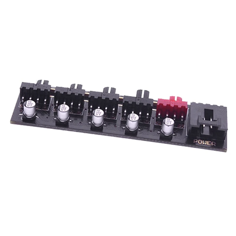 

1 Point 5 Pwm Fan Hub Motherboard Small 4Pin Hub Temperature Control Speed Regulation Fan Controller
