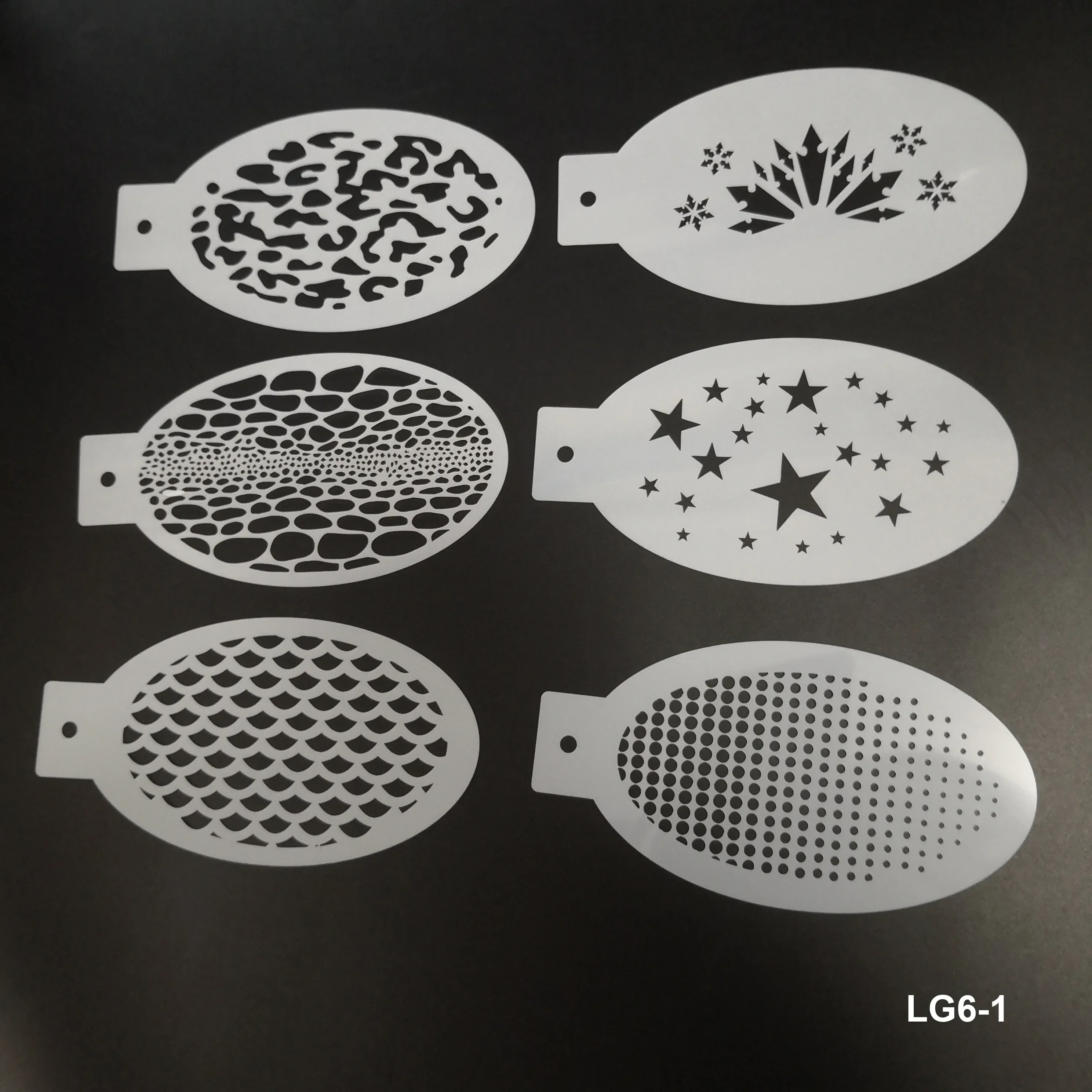 Party Cosplay Reusable PET Body Face Paint Graphic Template Face and Body Tattoo Stencils for Kids Makeup