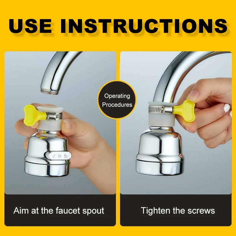 Universal Faucet Converter for Household and Bathroom Use