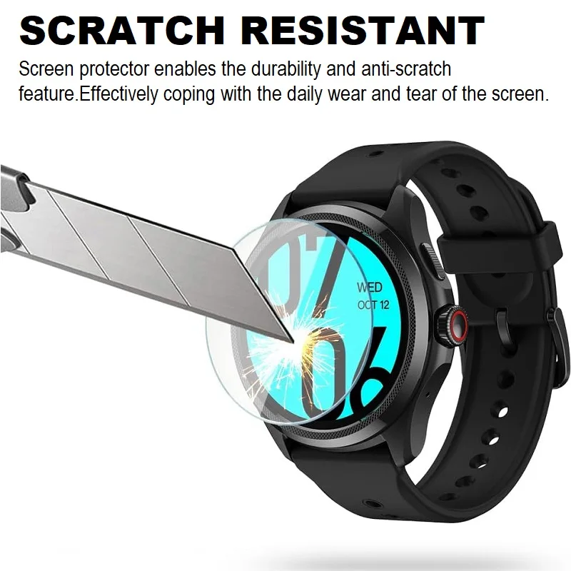 5-Pack Smart Watch Tempered Glass Screen Protector - HD Clear Protective Film