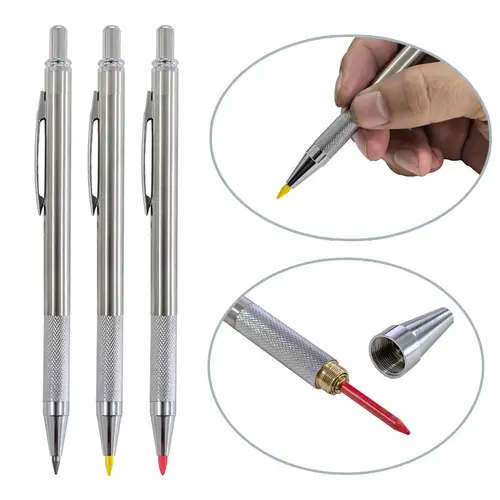 2.8mm Solid Woodworking Automatic Pencil Set with 2B Multicolor Lead Core Deep Hole Marking Architectural Design Marking Pen - Image 2