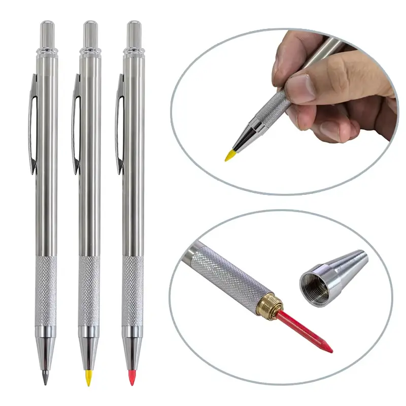 2.8mm Solid Woodworking Automatic Pencil Set with 2B Multicolor Lead Core Deep Hole Marking Architectural Design Marking Pen - Image 2