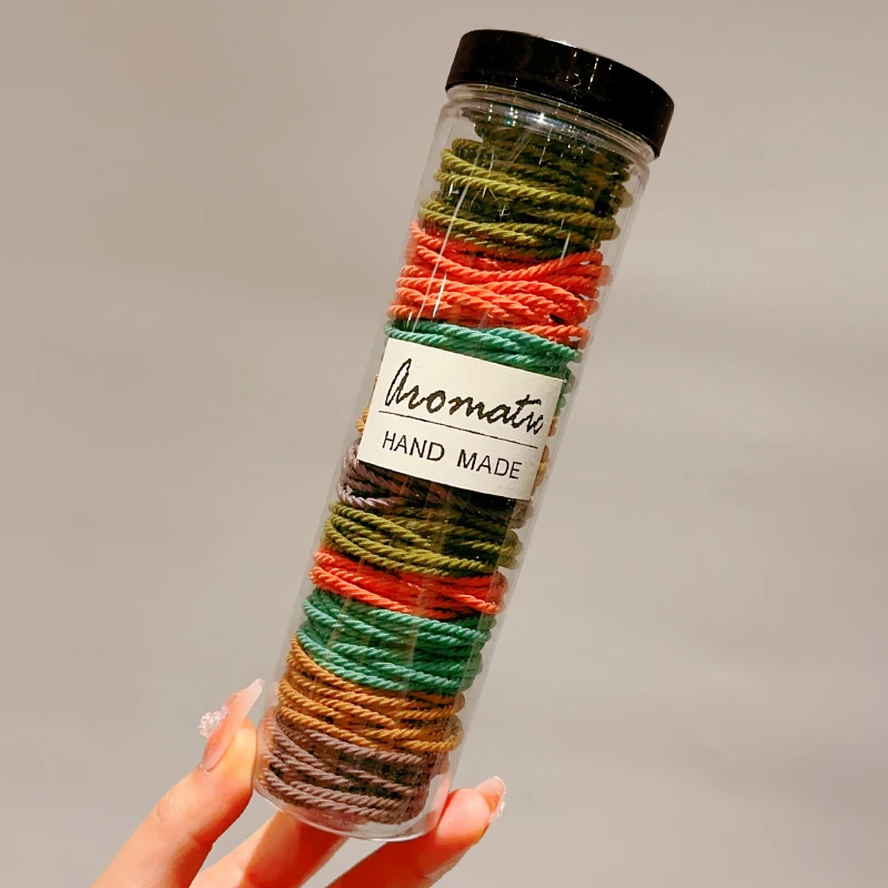 Morandi color hair ties 100 pieces (one can)