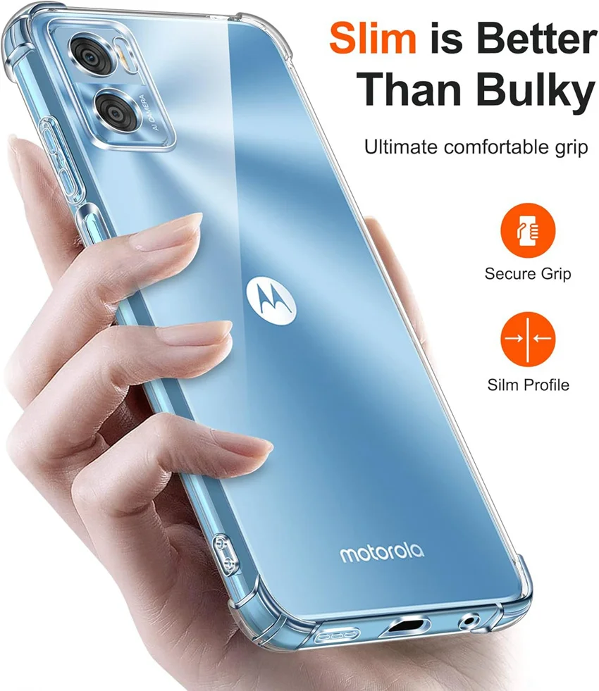 Shockproof Clear Case For Moto G10 G20 G30 G22 G52 G82 G200 G31 G41 G51 G42 G62 G32 G53 G13 G23 G73 G14 G54 G64 G54 G34 G24 G04 Phone Case Phone Protector Cover Leather Phone Case