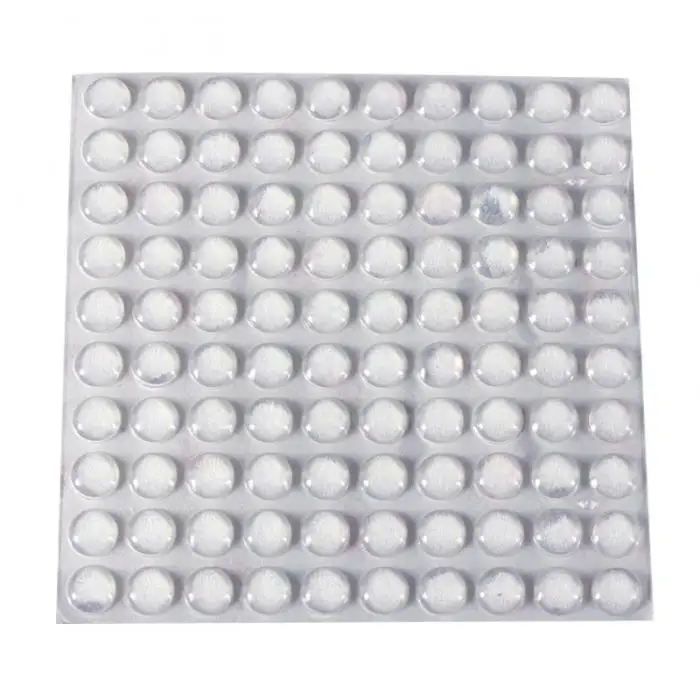Description Picture 2 of item100Pcs Hot Sale Self Adhesive Round Silicone Rubber Bumpers Soft Transparent Black Anti Slip shock absorber Feet Pads Damper