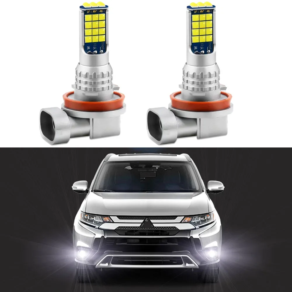 

2Pcs LED Fog Lamp Bulbs For Mitsubishi Outlander 2006-2021 Accessories White Yellow Fog Lamp