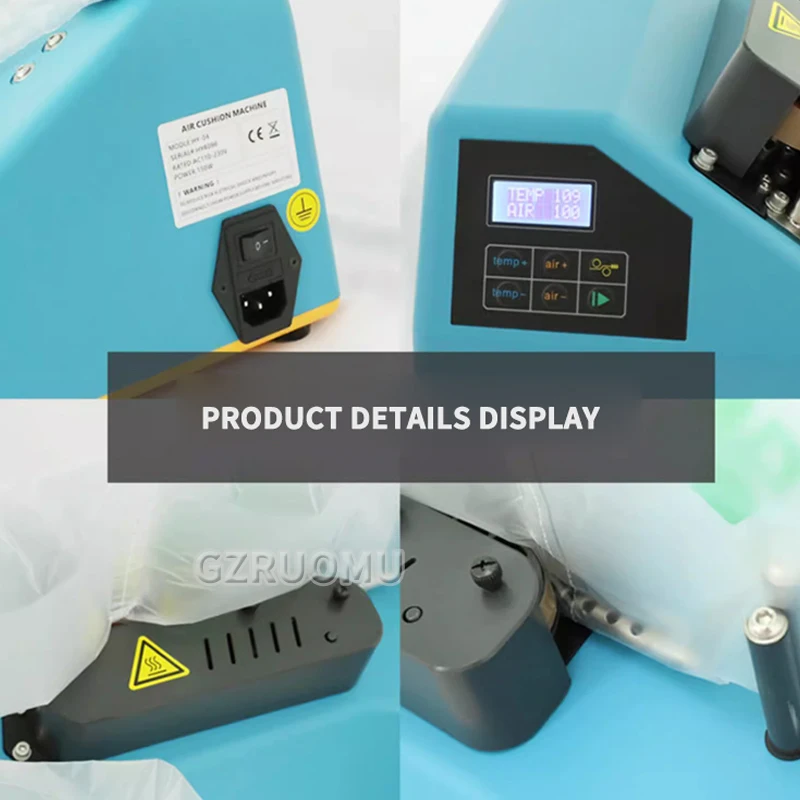 110V/220V 1500W Bubble Bag Machine Inflator Automatic Filling Air Pillow Bag er Air Cushion Machine High Speed 28 m/min
