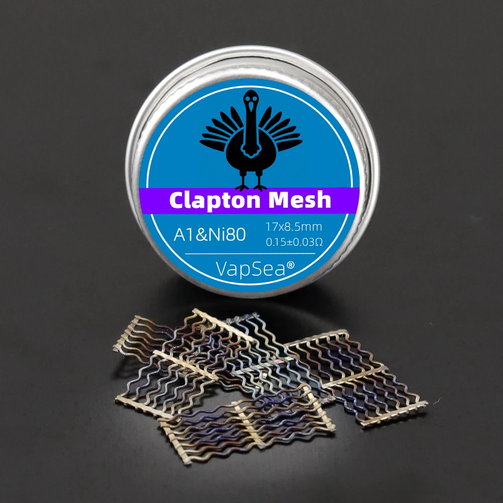 Clapton Mesh Coil A1/Ni80/SS316 Mesh Coils with 3.5 Thread Meshhwork