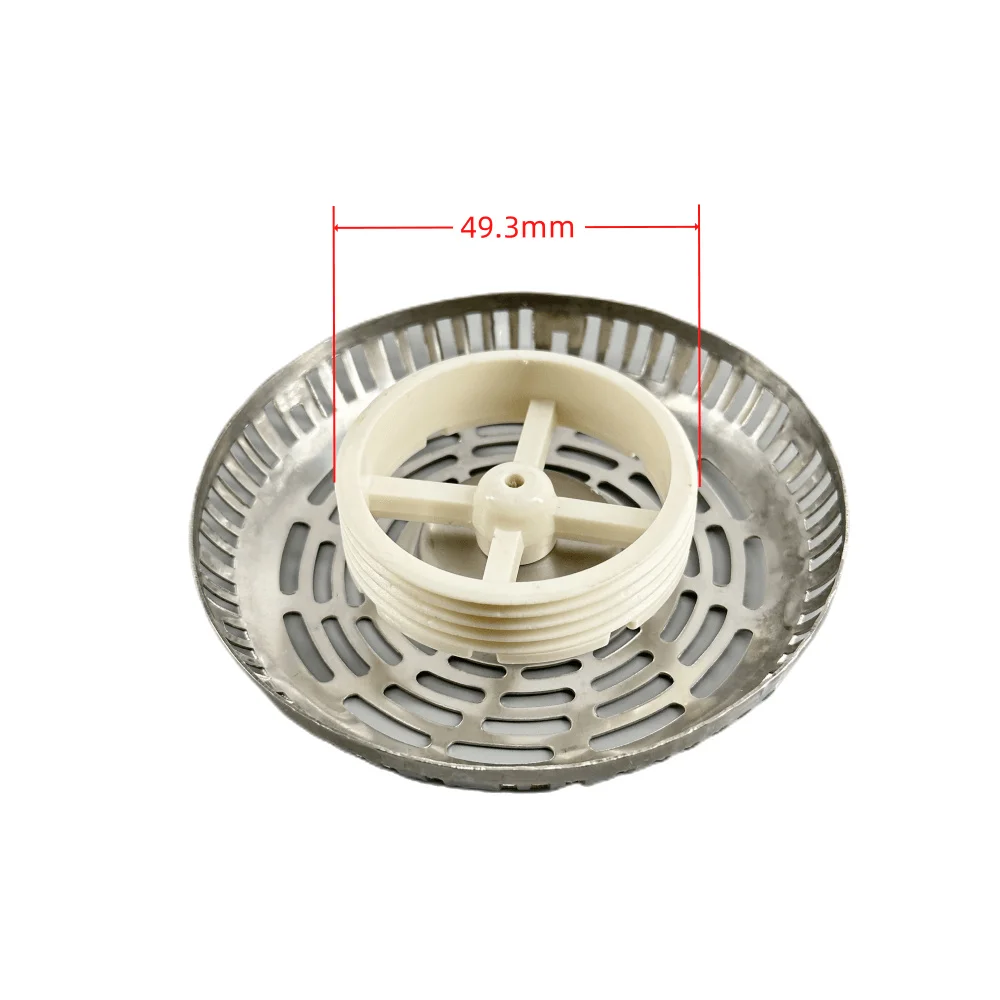 90mm Stainless Cover Ring Shape Bathtub Backwater Suction Cover PVC Body Massage Bathtub Suction Drainer Hot Tub Backwater Drain