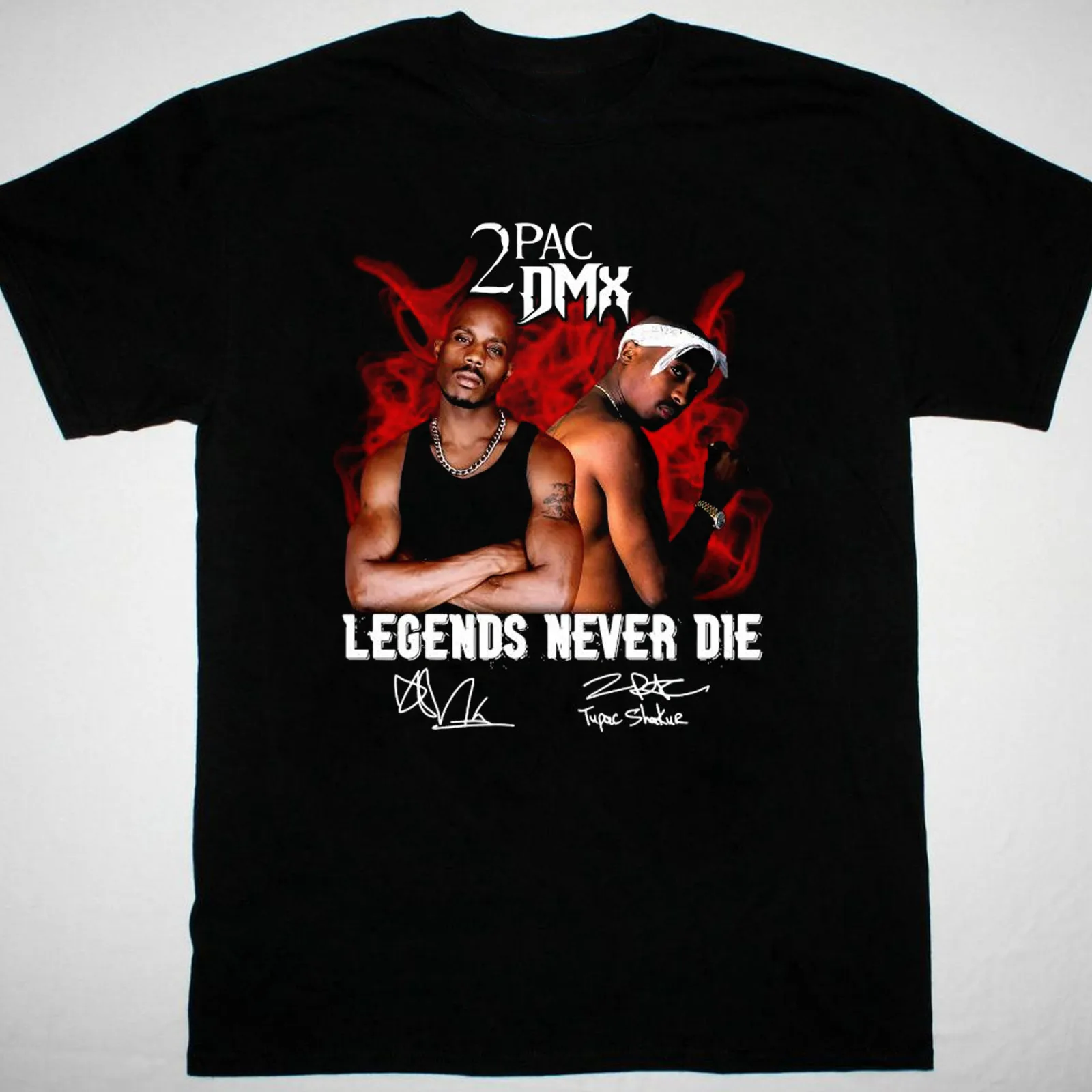 

DMX Tupac legends never die Black хлопок унисекс все размеры TA4907