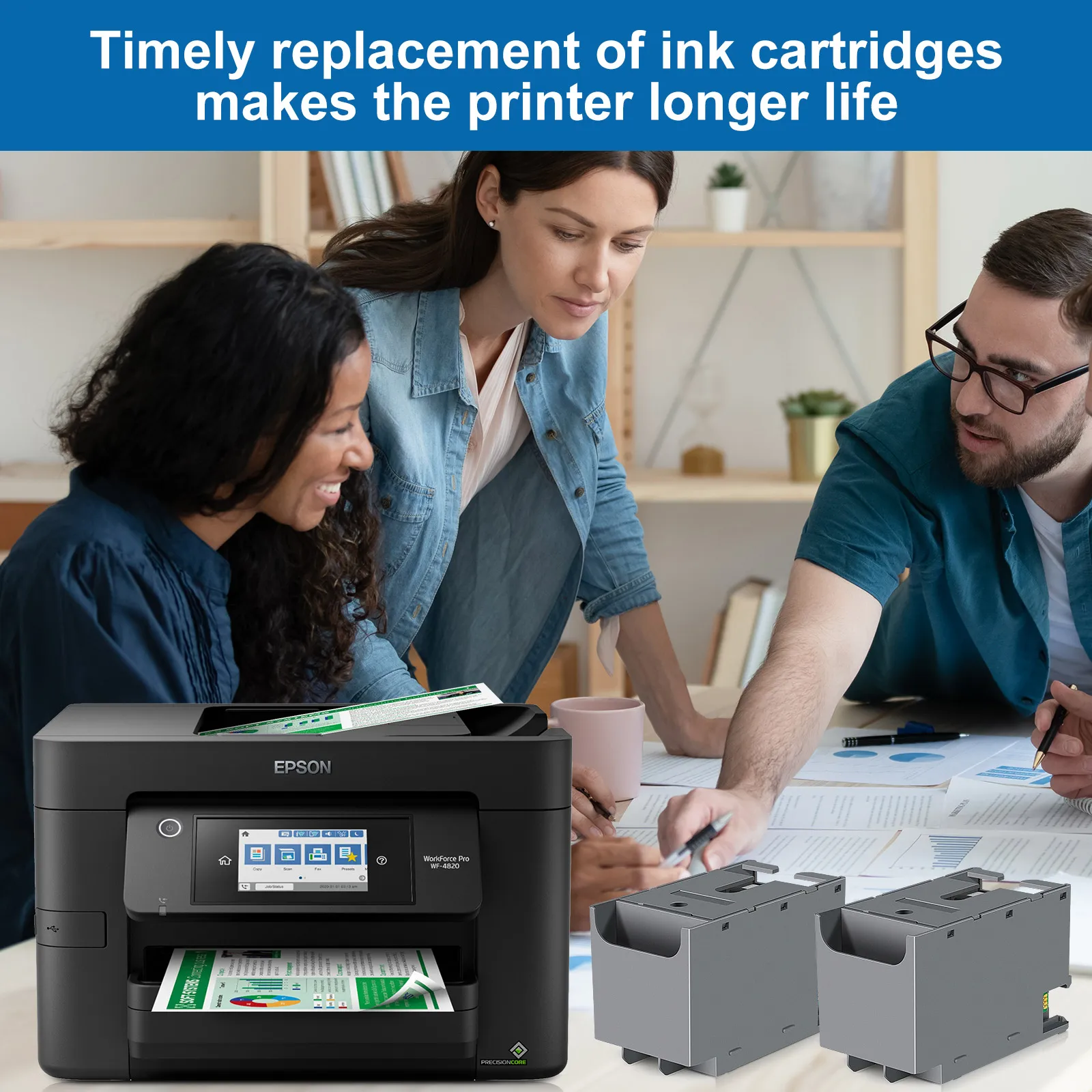 Cartridge chip T6716 Ink Maintenance Box For Epson Workforce Pro WF-3820 WF-4820 EC-4020 WF-4830 WF-4720 WF-4834 WF-4734 WF-4730 WF-4740