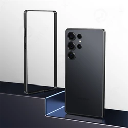 Luxury Light Aluminum Metal Frame Bumper Case - Thin Alloy Back Accessories - Sam S25 Plus (Black HMK)