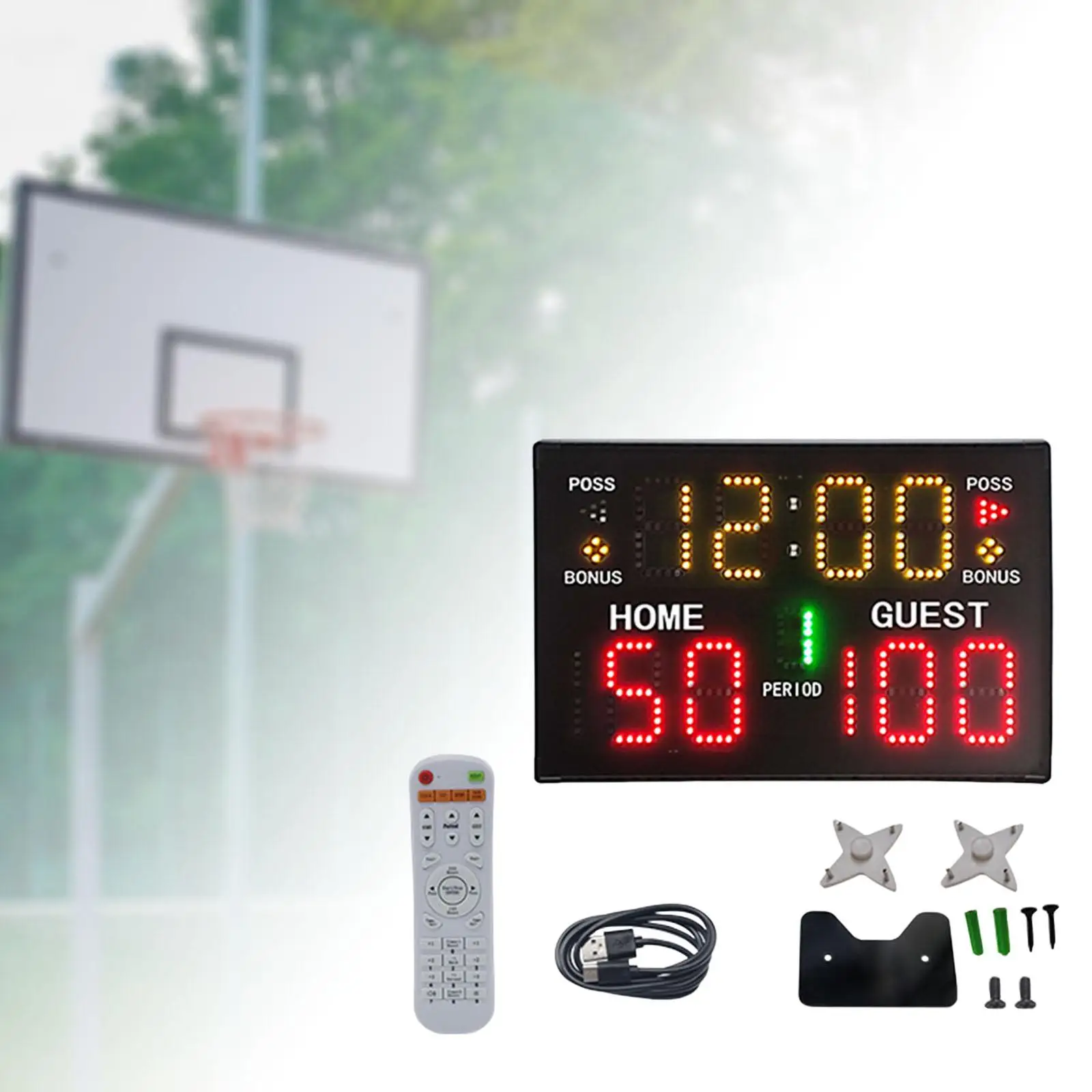 Electronic Scoreboard Battery Operated Wall Mounted for Boxing Tennis Indoor