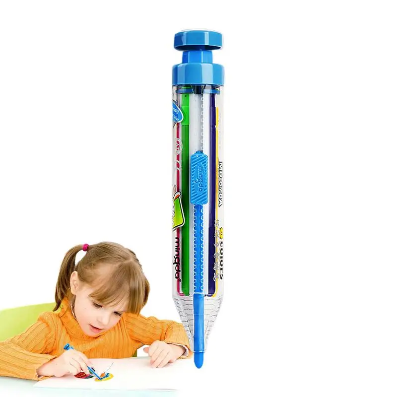 

Retractable Crayon Pens Rotating 8 In 1 Crayons Retractable Transparent Crayons Barrel Oil Pastel Colored Pencil For Boys