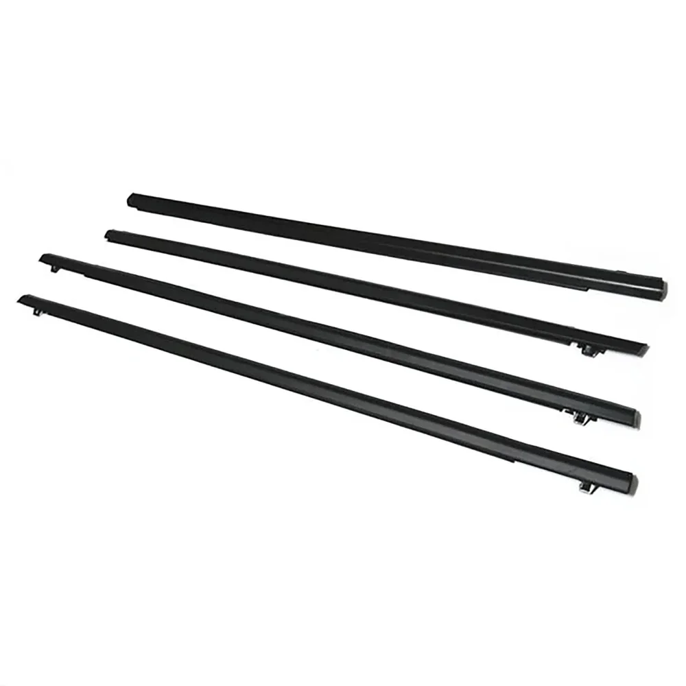 4Pcs Window Outer Weatherstrip For Honda Fit 2009-2014 Side Door Windows Glass Rubber Belt Moulding Trim Sealing Protector