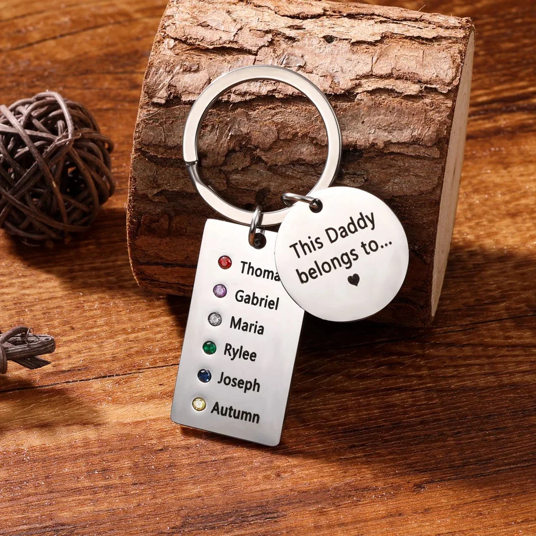 Custom Family Keychain This Daddy belongs to Keychain Custom Names Keychain Personalized Birthstone Keychain custom family keychain this daddy belongs to keychain custom names keychain personalized birthstone keychain