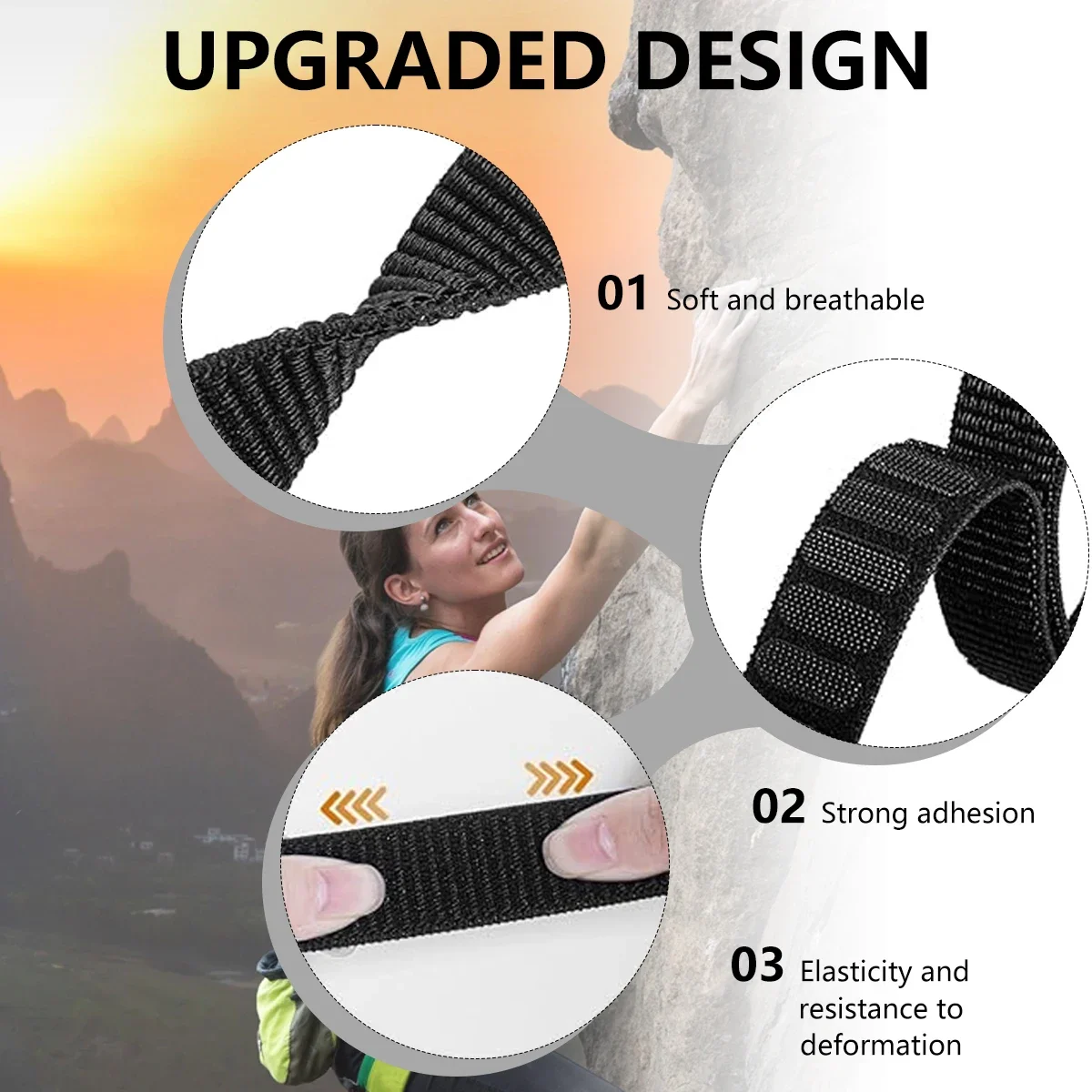 Premium Nylon Loop Strap - Replaceable Wristband Belt