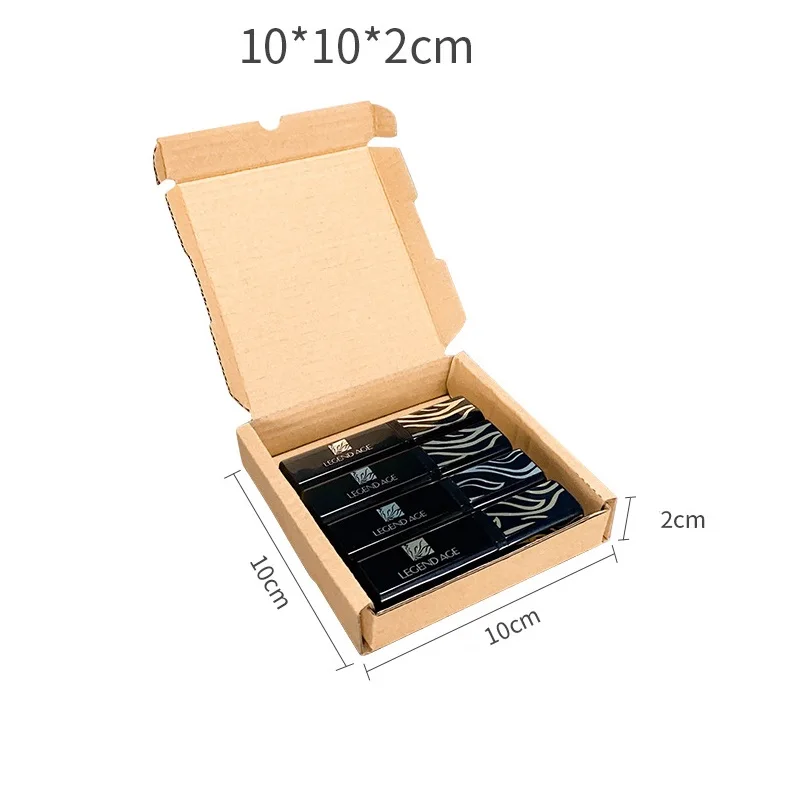 Boîtes de courrier en carton 10x10x2cm, boîte en papier Kraft pour petites entreprises, emballage d'expédition cadeau, avion 10 pièces/lot