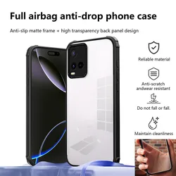 Durable Anti - Drop Shockproof Acrylic Phone Case with Enhanced Protection for Vivo Y21G (Hdfsykl  black)