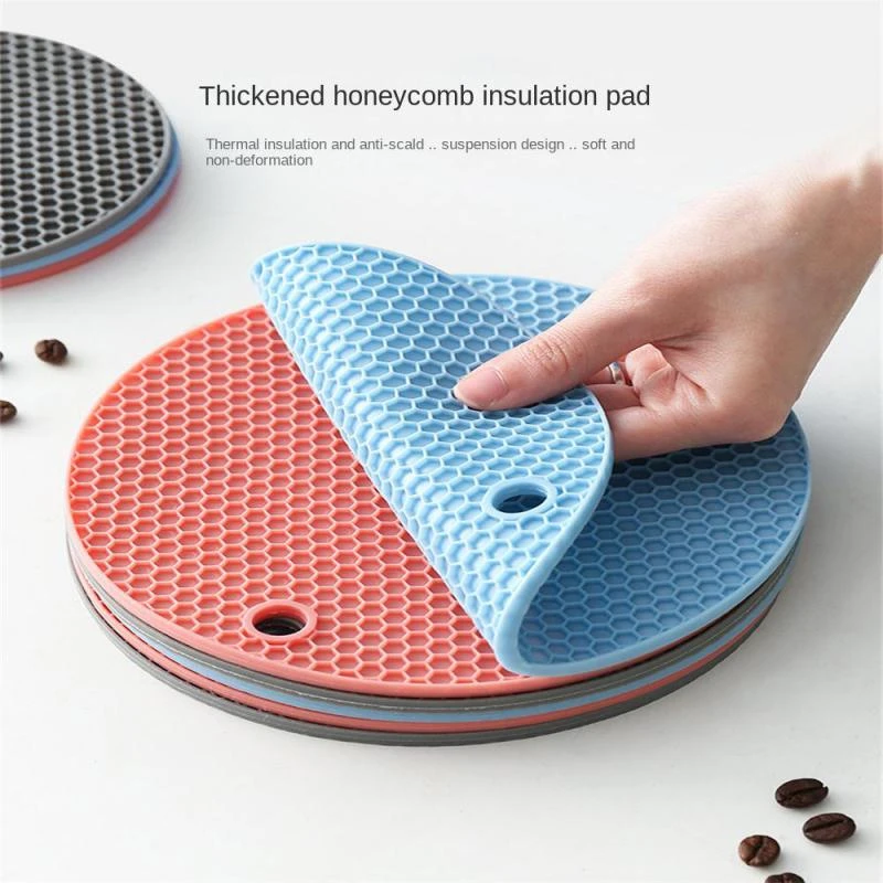 Round Silicone Mat Coaster Food Grade Placemat Nonslip Heatresistant Table Mat Cup