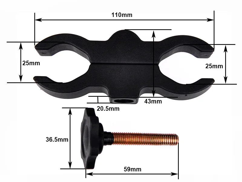 Red Green Light Bicycle Flashlight Clamp Holder Steel Clamp Multi-Function Pipe Ar 15 Accessories