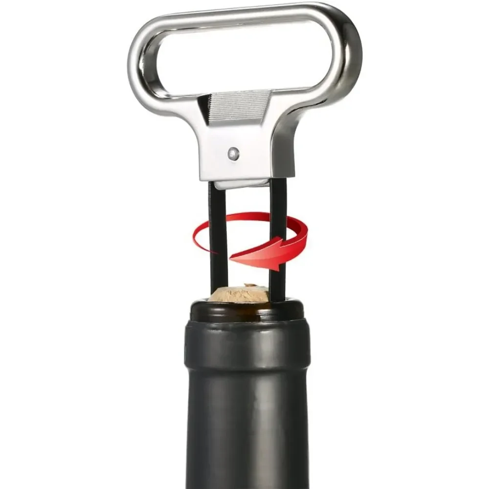 Dual Prong Corkscrew Wine Bottle and Beer Opener for Home, Dining Room, Hotel, and Bar