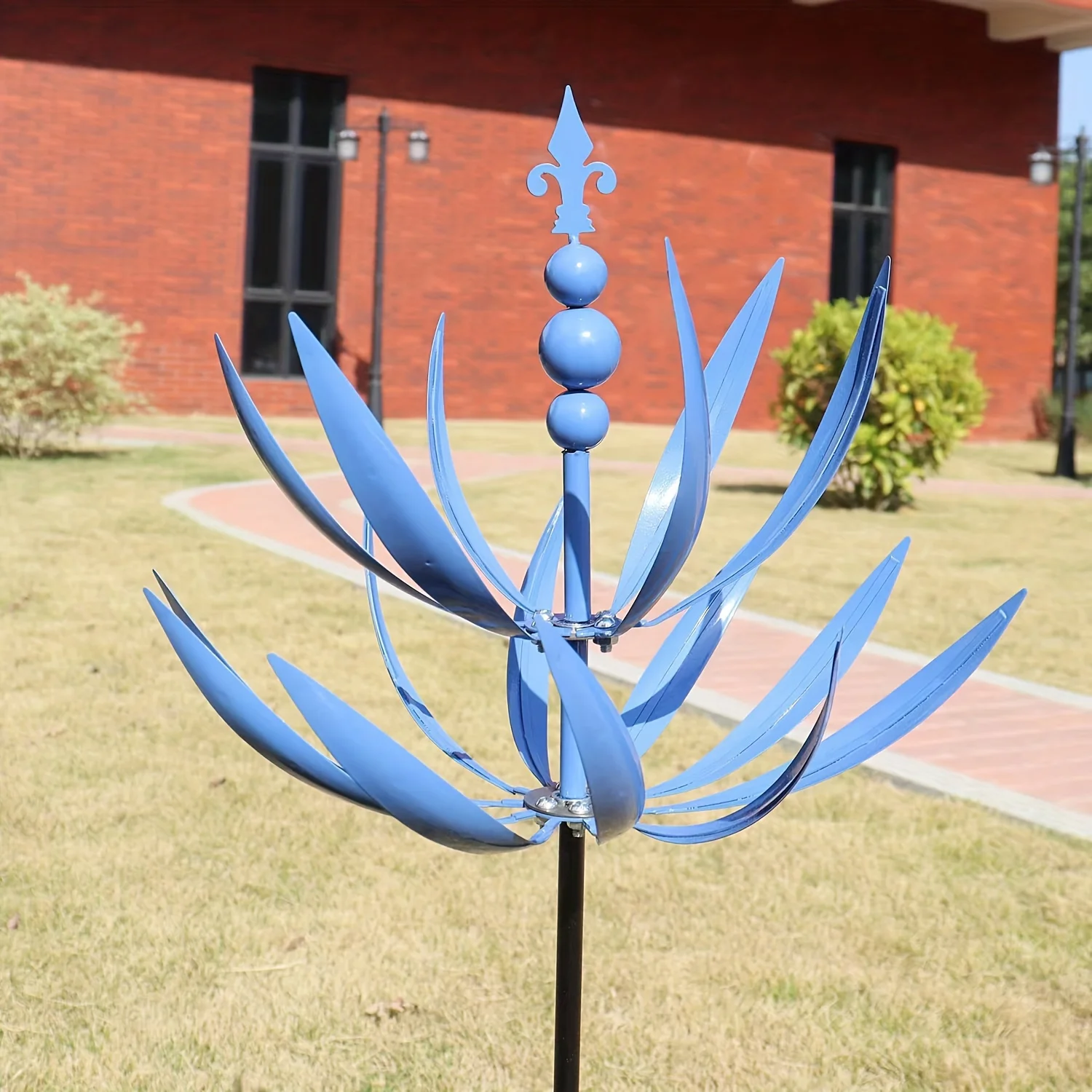 Garden Windmill Harlow Wind Spinner Metal 3D Wind Powered for Lawn Yard