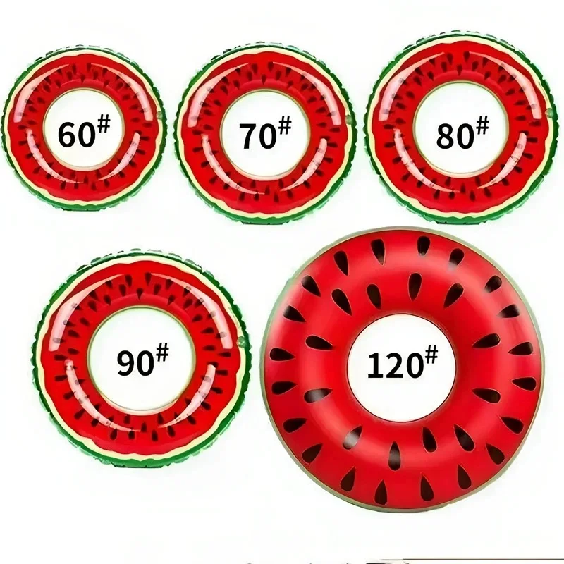 Inflatable Watermelon Pool Float Accessory Swimming Ring Summer Party Water Toys PVC Floating Ring Detail View 1