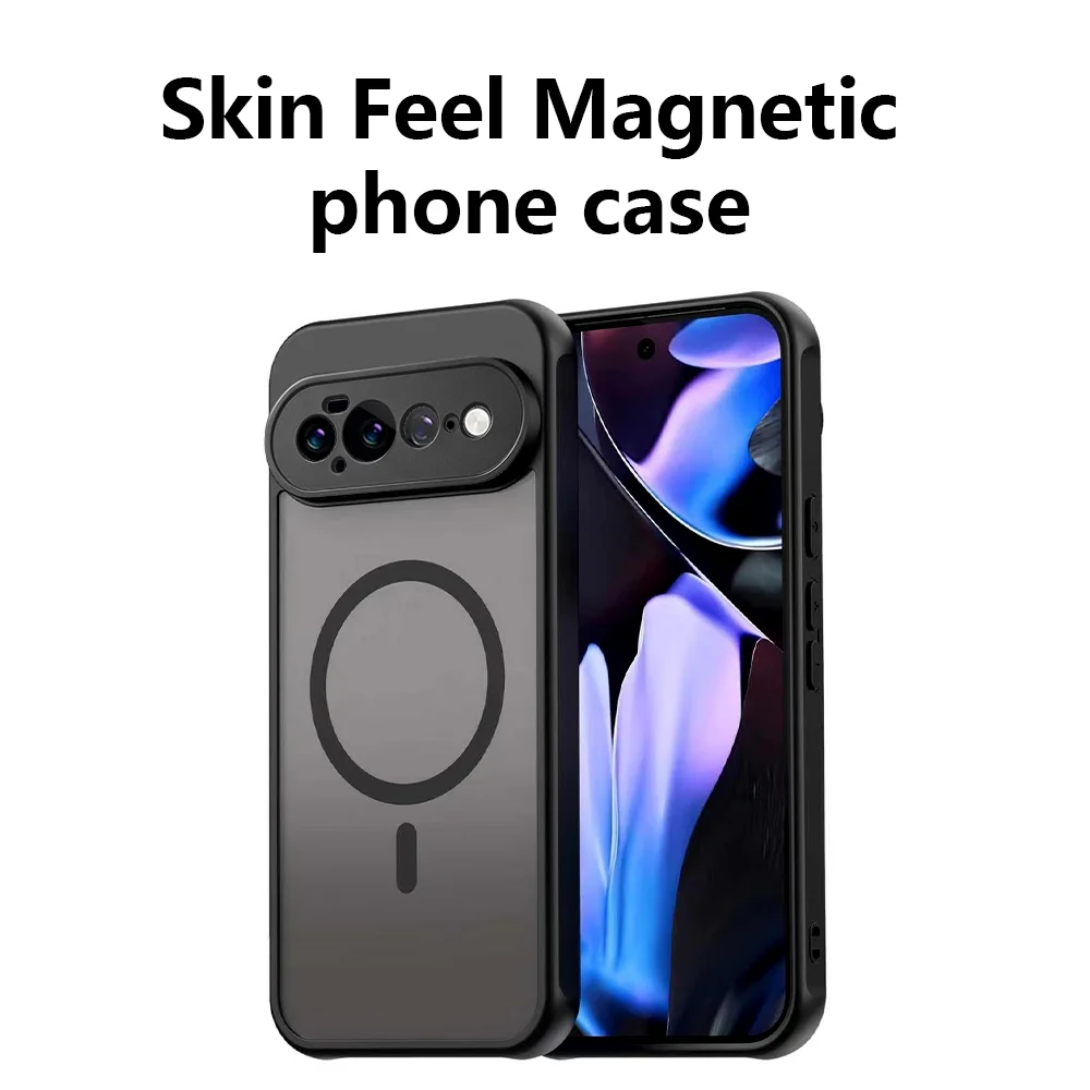 Sleek Clear & Matte Magnetic Shockproof Case with Magsafe Wireless Charging Compatibility